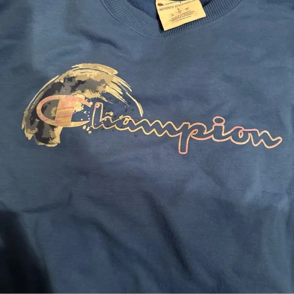 Women Champion Crewneck Sweater in Blue - Picture 4 of 5